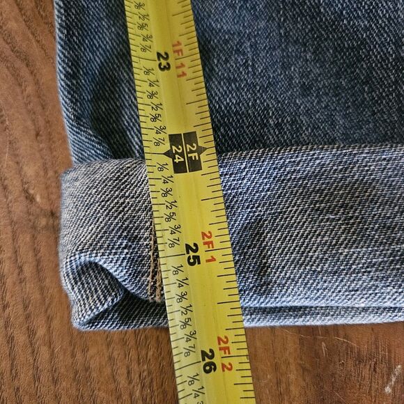 Tommy Hilfiger Boyfriend Jeans Women 6 Cuffed Crop Denim 100% Cotton Y2K - Picture 10 of 13